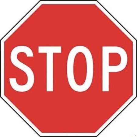 Accuform Safety Sign STOP 18 in OCTAGON MVHR473VS MVHR473VS
